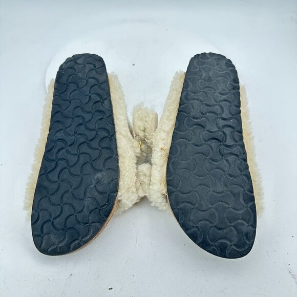 Birkenstock Arizona Women Size 8 Brown Leather Fur Slide Buckle Comfort Sandal - Picture 8 of 11